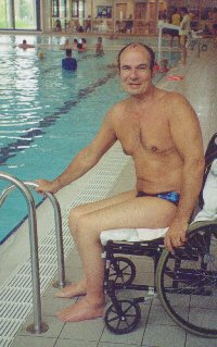 Norwich Disabled Swimming Club member enjoying the facilities at the Riverside Pool