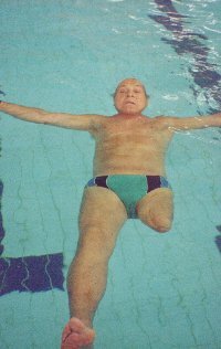 Norwich Disabled Swimming Club member enjoying the facilities at the Riverside Pool